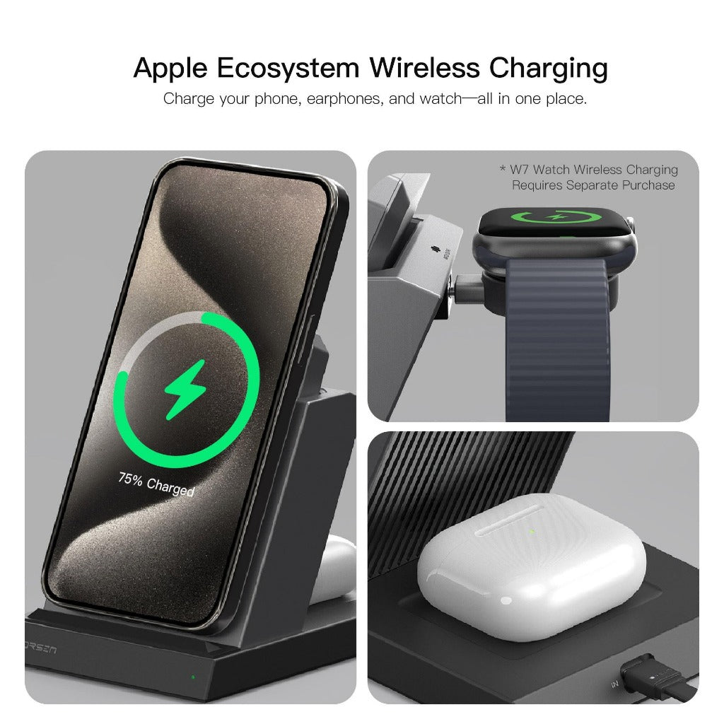 ORSEN EW54S Multi-Function Fan Cooling 4-in-1 Charging Base With Wireless 10000mAh Power Bank