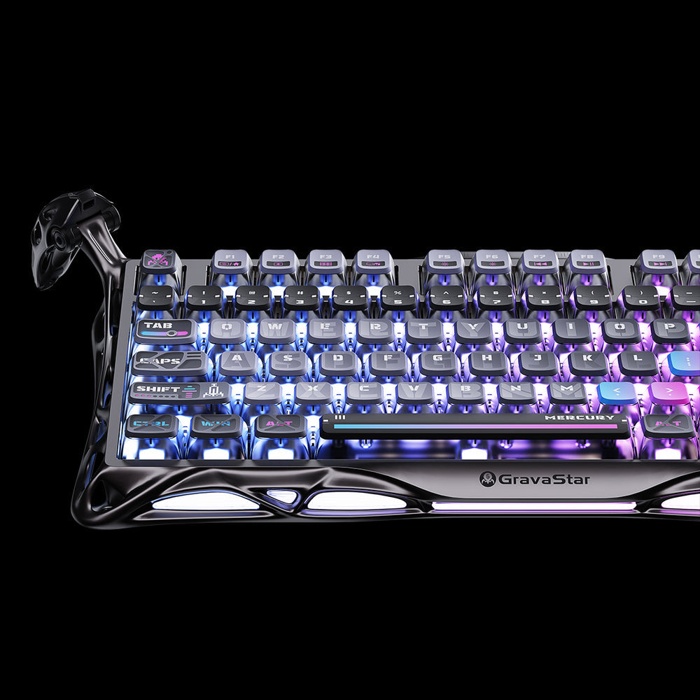 GravaStar Mercury K1 Pro 75% Wireless Mechanical Gaming Keyboard Special Edition, Cyberpunk