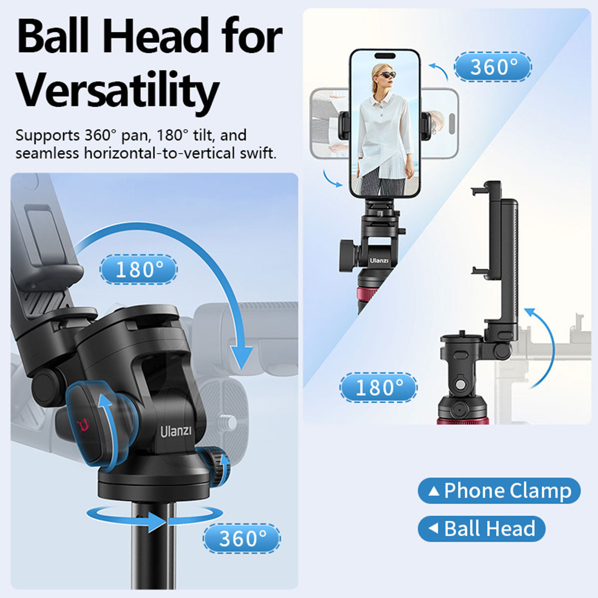 Ulanzi MT-78 Quick-Release Tripod with Cold Shoe Mount