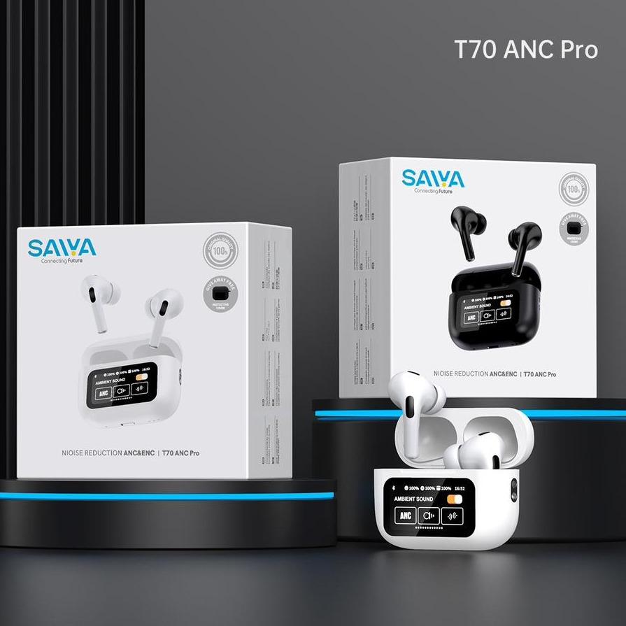 O2W SELECTION SAIYA T70 ANC Pro Wireless Earphone with LED Screen