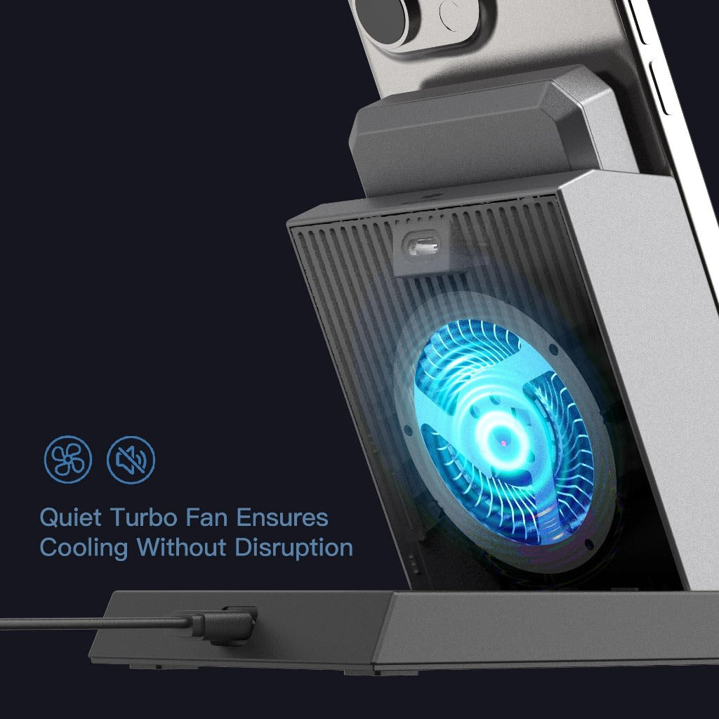 ORSEN EW54S Multi-Function Fan Cooling 4-in-1 Charging Base With Wireless 10000mAh Power Bank