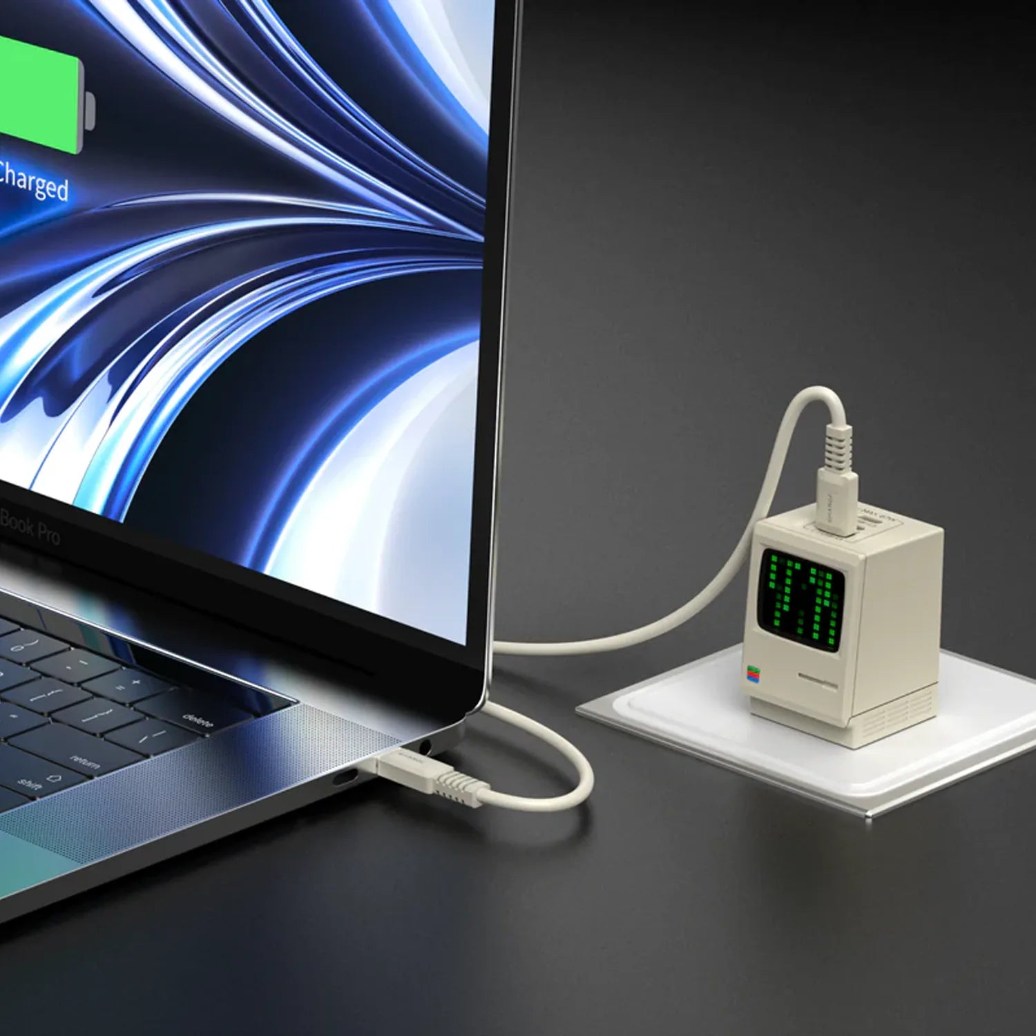 Shargeek Retro 67W USB-C 3-Ports Fast Charger with LED Display