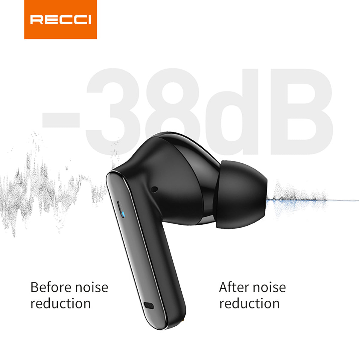 RECCI REP-W88 ANC HiFi Lossless Sound Quality Wireless Bluetooth Earphones