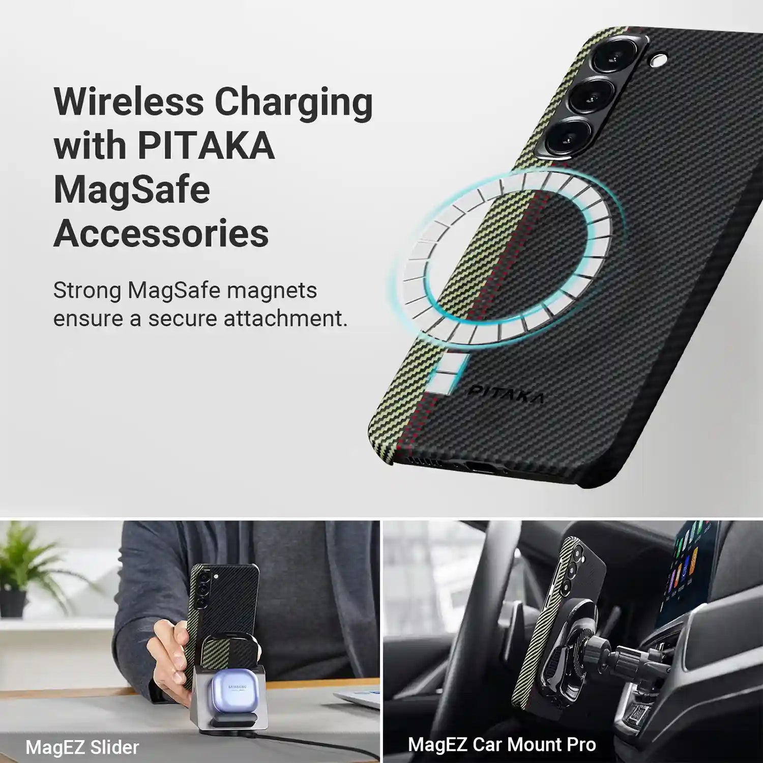 PITAKA Fusion Weaving MagEz Case 3 for Samsung Galaxy S23 Series, Overture