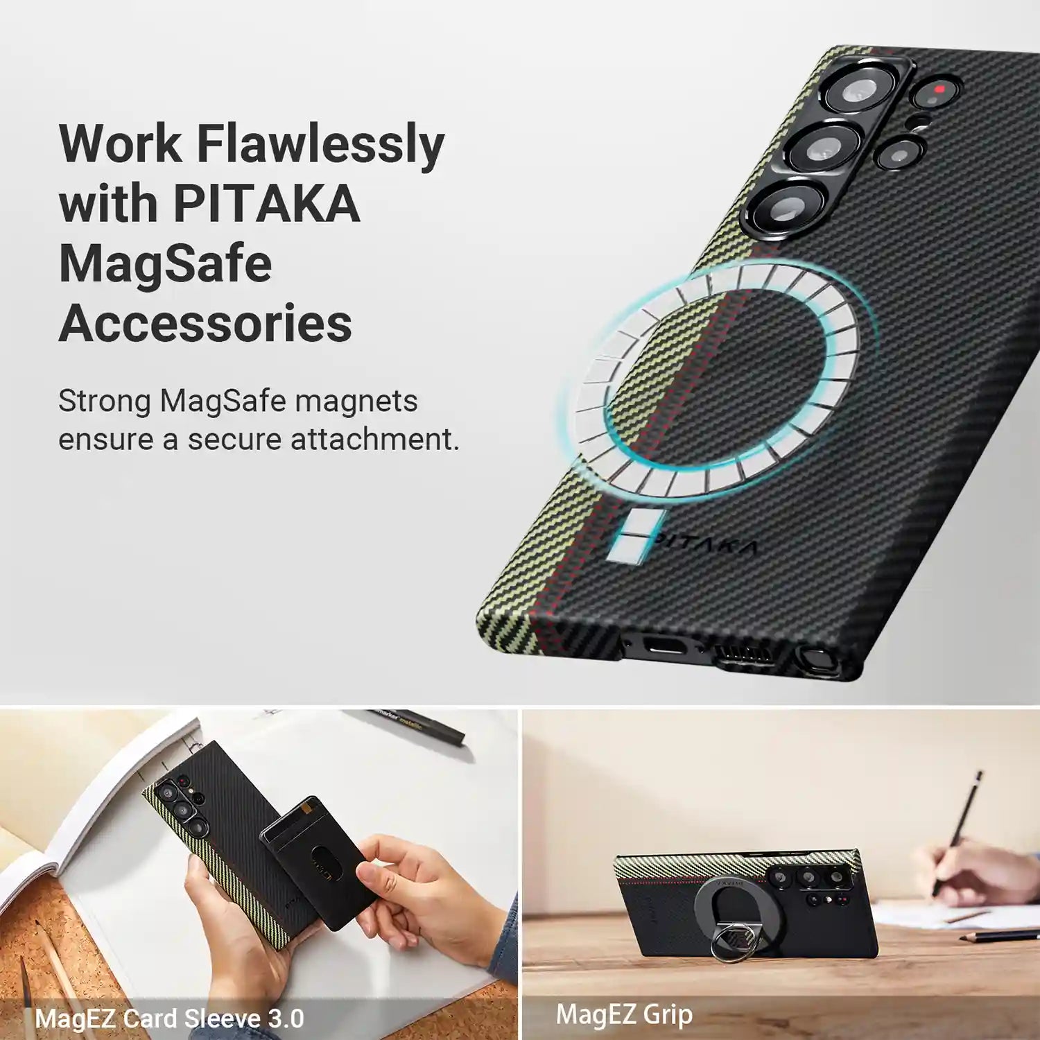 PITAKA Fusion Weaving MagEz Case 3 for Samsung Galaxy S23 Series, Overture