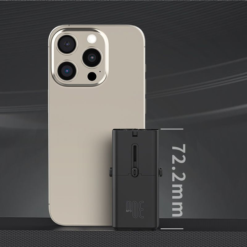 RECCI RCG-P07 Global Mini 30w GaN Fast Charger, Black