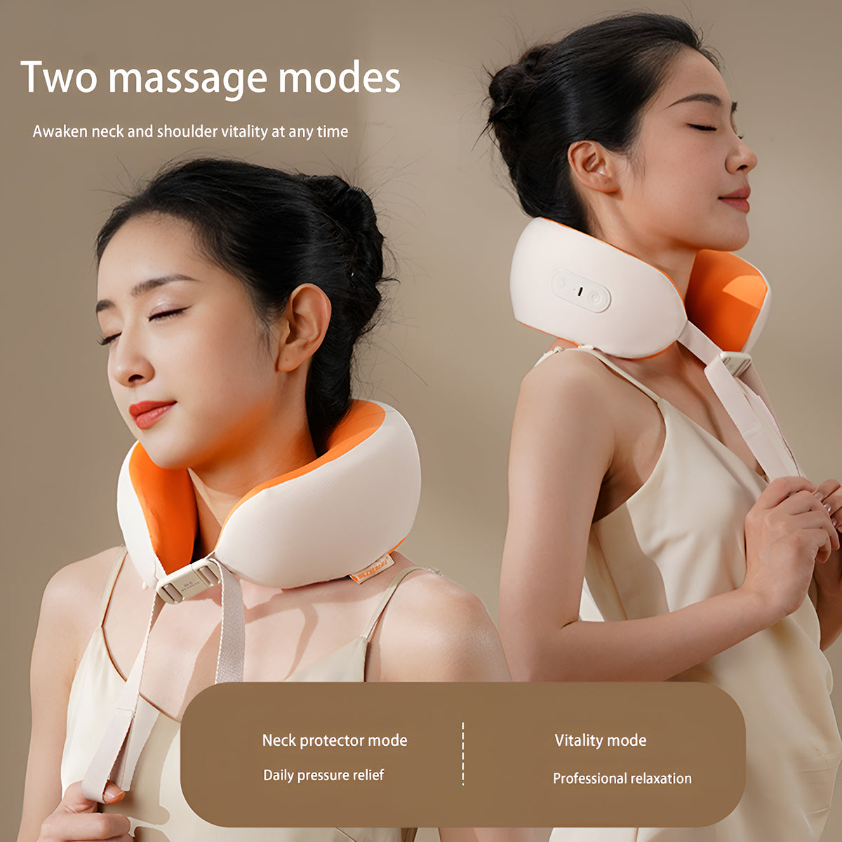 HeZheng HZ-U8 Eletric Neck Massage Pillow, Orange