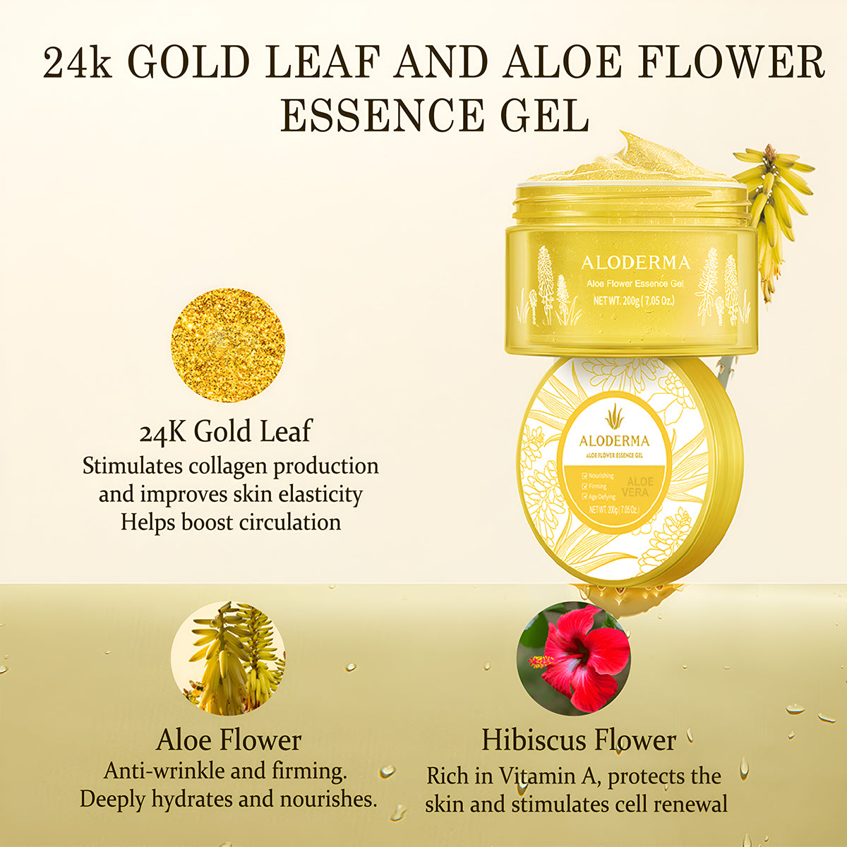 ALODERMA Aloe Flower Essence Gel,200g