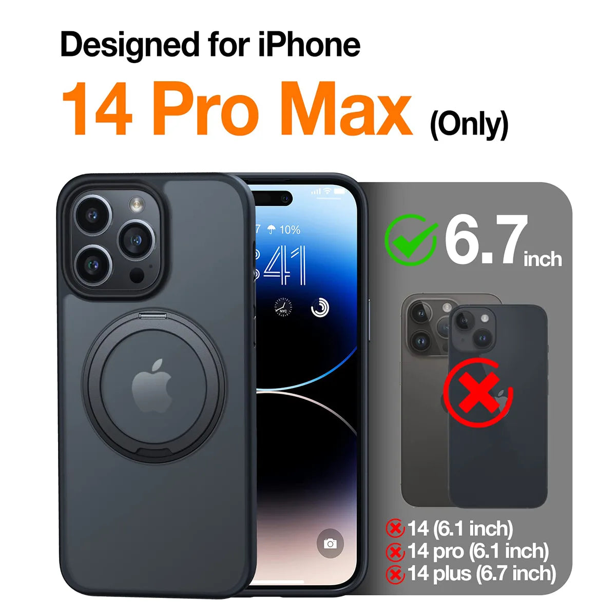 TORRAS Magnetic UPRO™ Ostand Pro Series Case for iPhone 14 Pro Max 6.7"