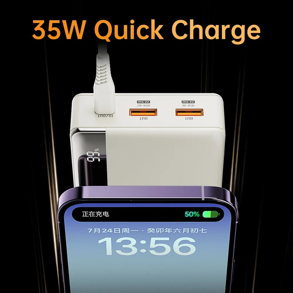 O2W SELECTION MOVESPEED K20 20000mAh Power Bank - 35W / 22.5W USB Type-C Quick Charge, 3 Output Ports, LCD Display, Pass-Through Charging