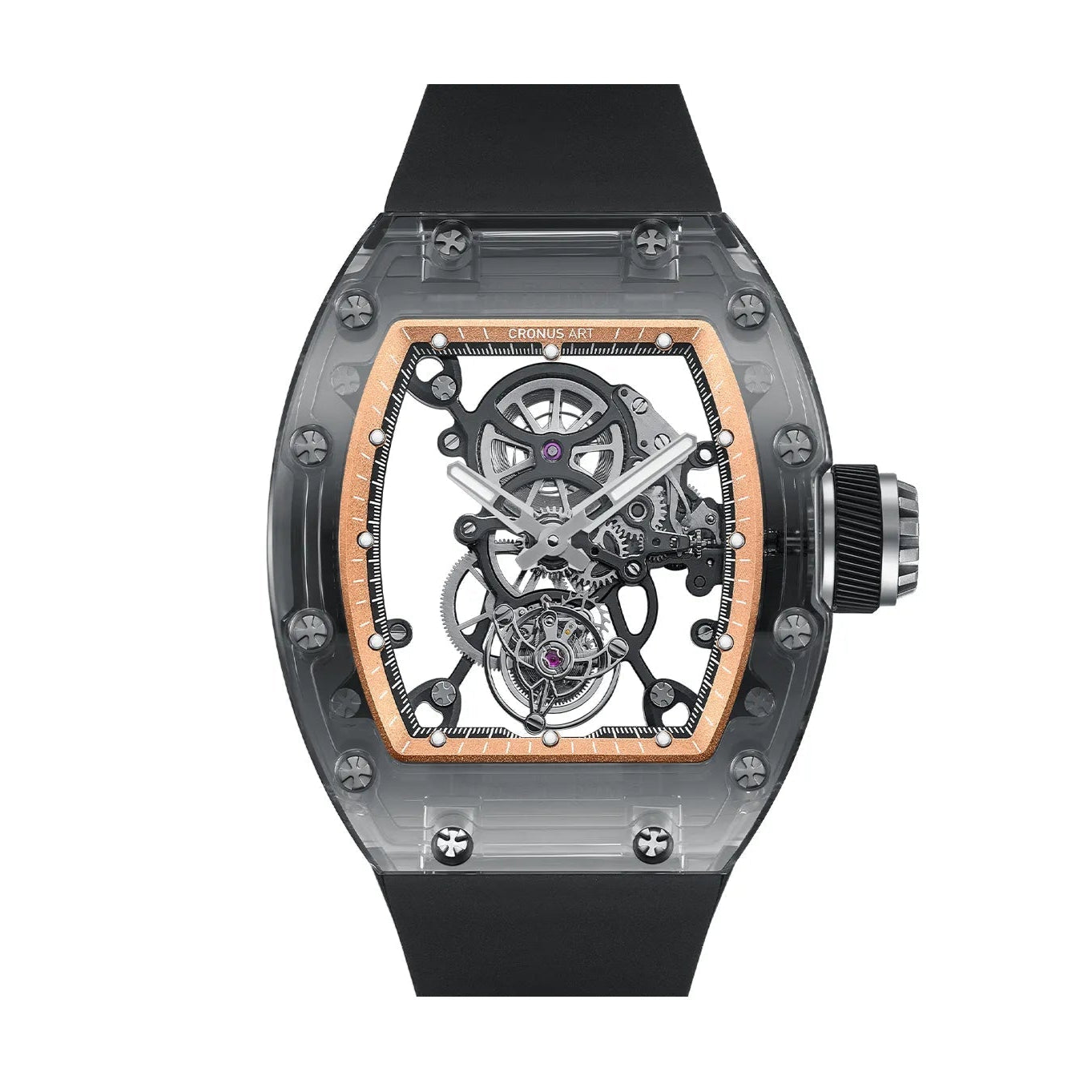 CRONUS ART Watch CM08-029 Sapphire Glass,Tourbillon Series, Black&Golden