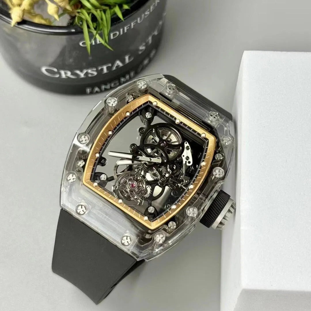 CRONUS ART Watch CM08-029 Sapphire Glass,Tourbillon Series, Black&Golden