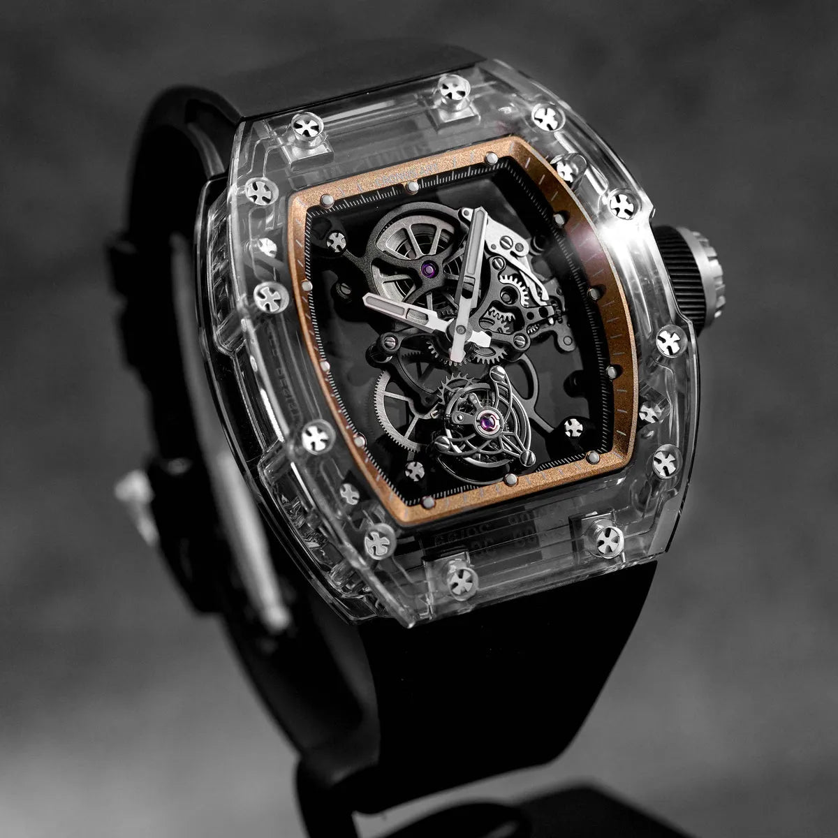 CRONUS ART Watch CM08-029 Sapphire Glass,Tourbillon Series, Black&Golden