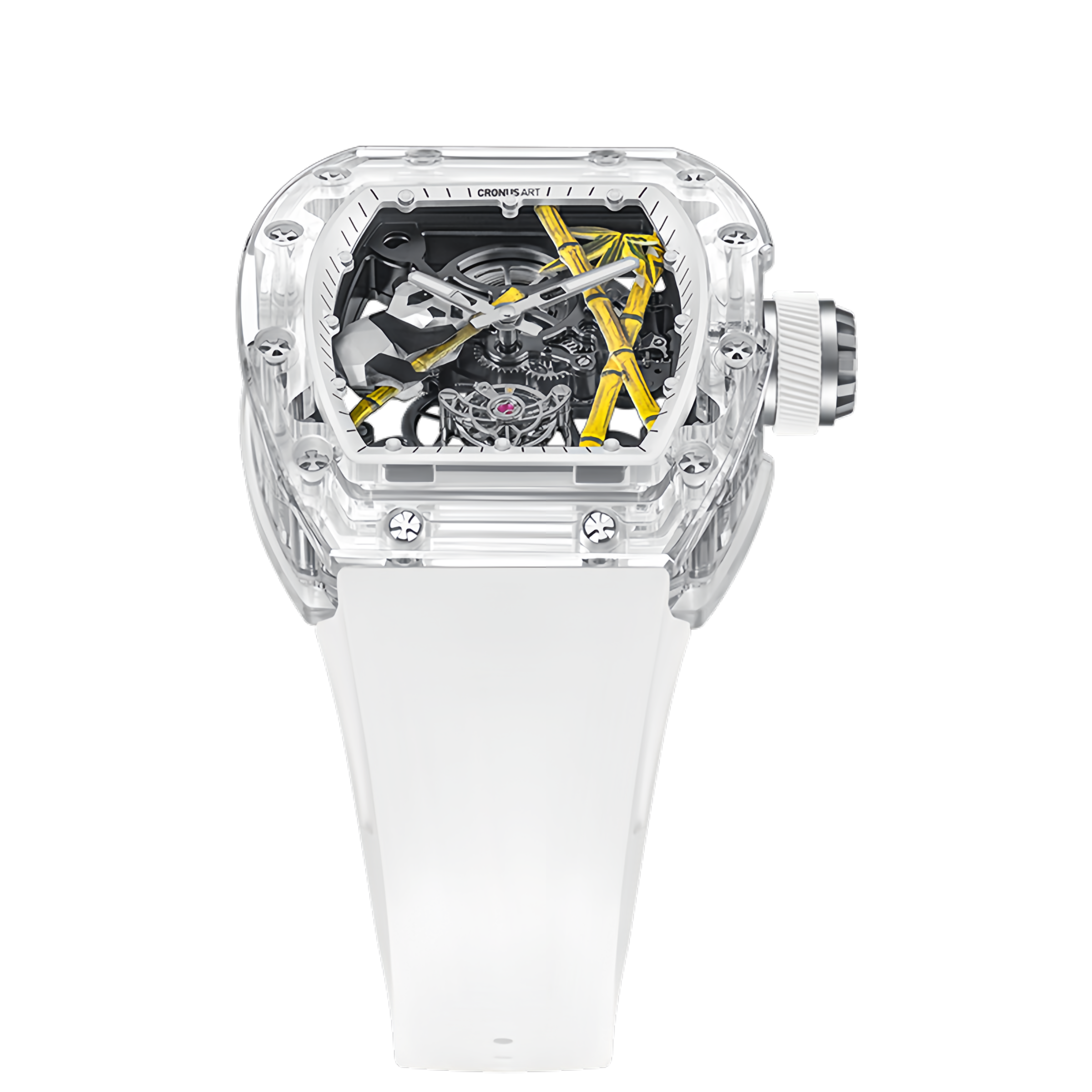 CRONUS ART Watch CM08-031 Sapphire Glass,Panda Series, White Band