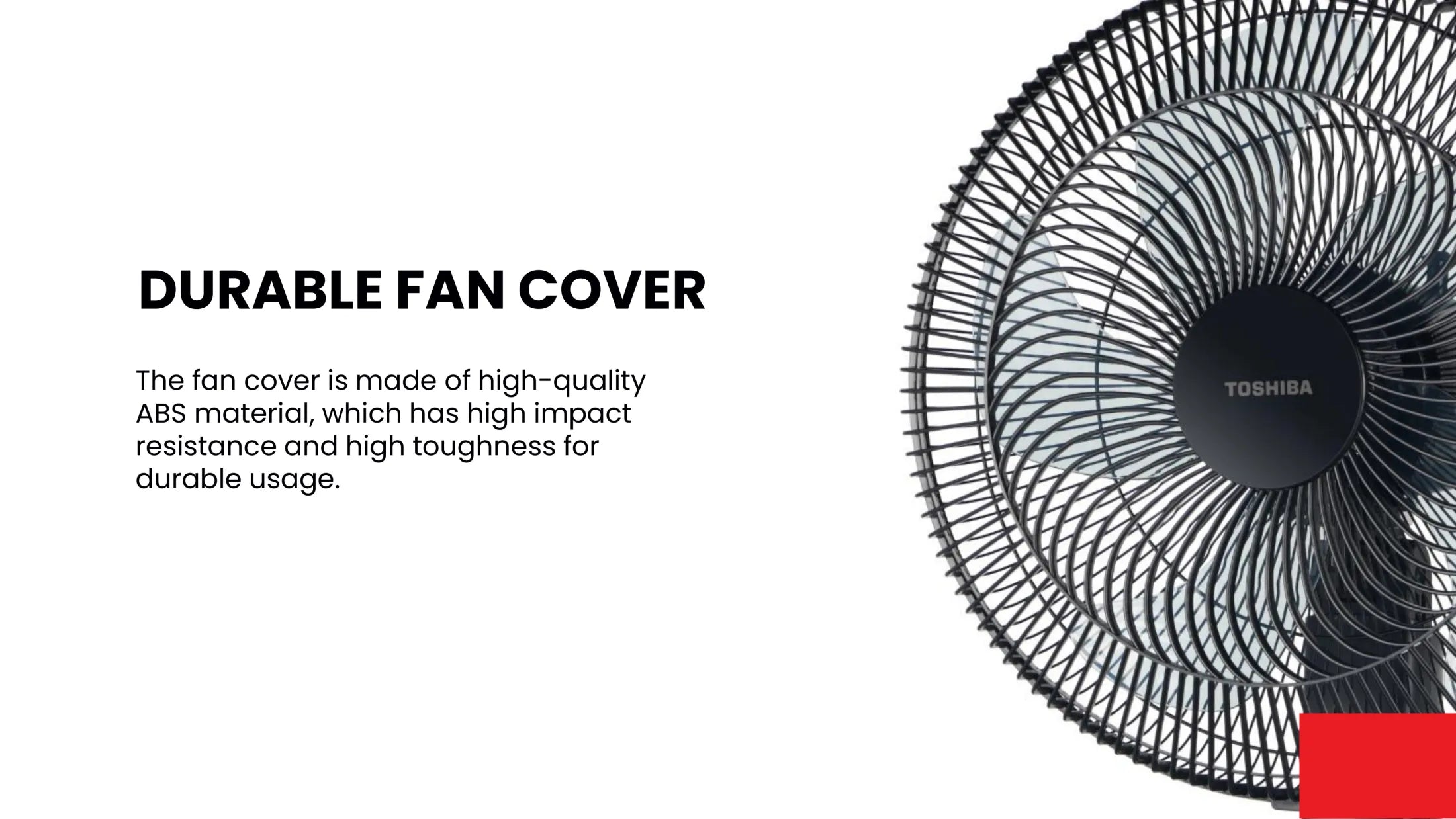 Toshiba 16 inches F-ASB50SG(K), Stand Fan 12-Meter Cooling Matters, 7500H Durable Motor