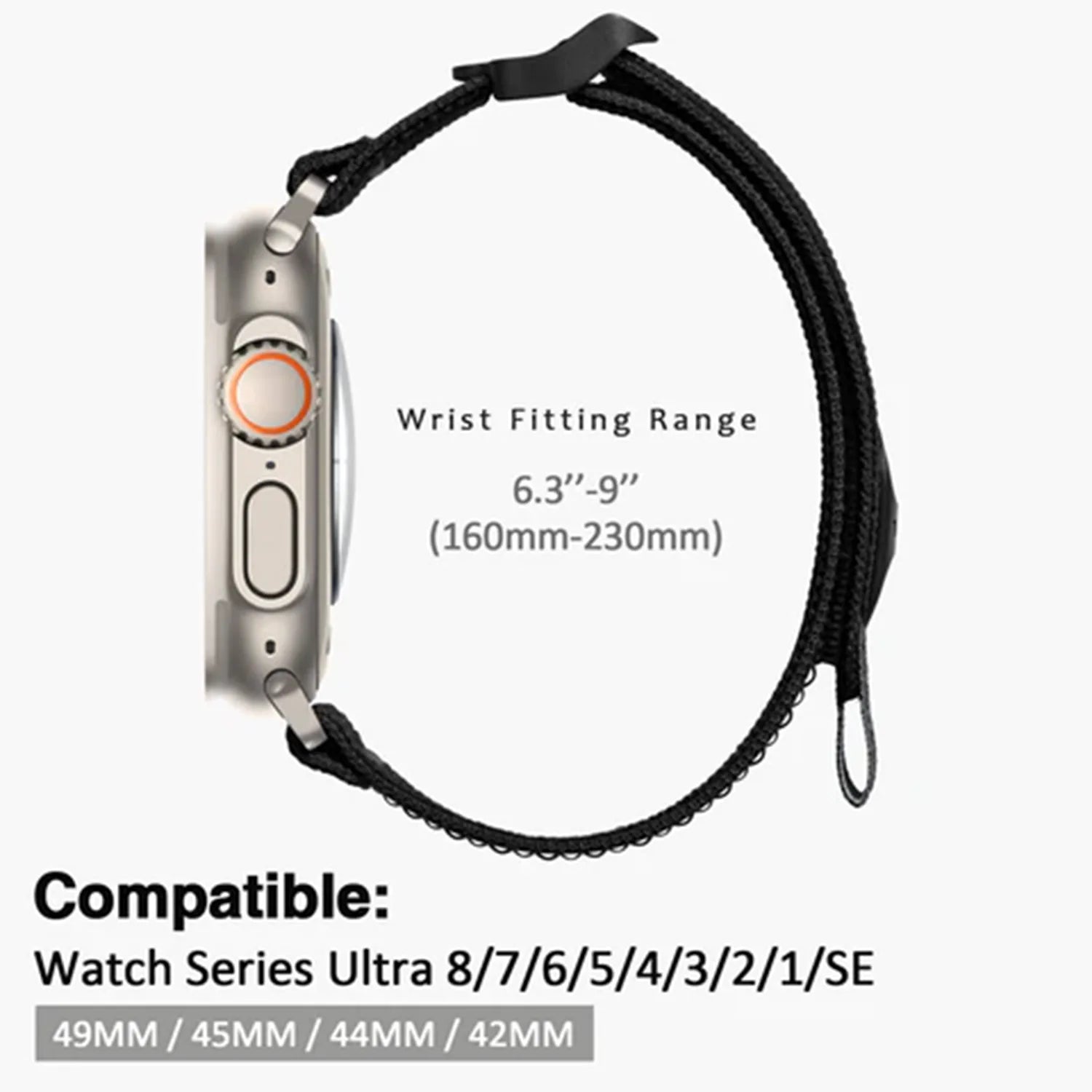 ULTIMAL Elastic Sports Watch Band for Apple Watch Ultra 49mm & Series 8 45/44/42mm
