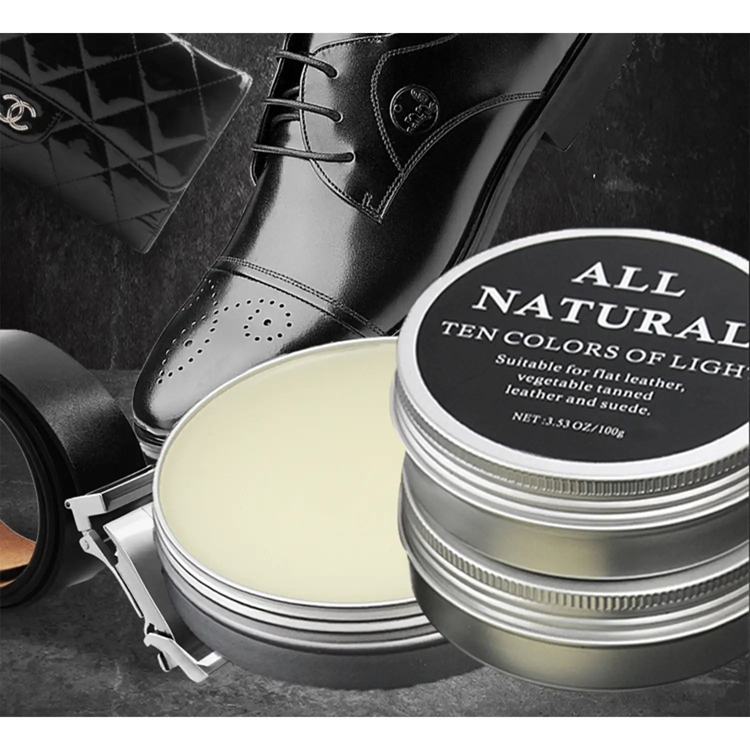 Genuine Leather Mink Oil Cream for Leather Care and Maintenance, Leather Conditioner Nourishing Balm for Leather Clothing and Accessories, Premium Genuine Leather Mink Oil Cream for Handbags Shoes
