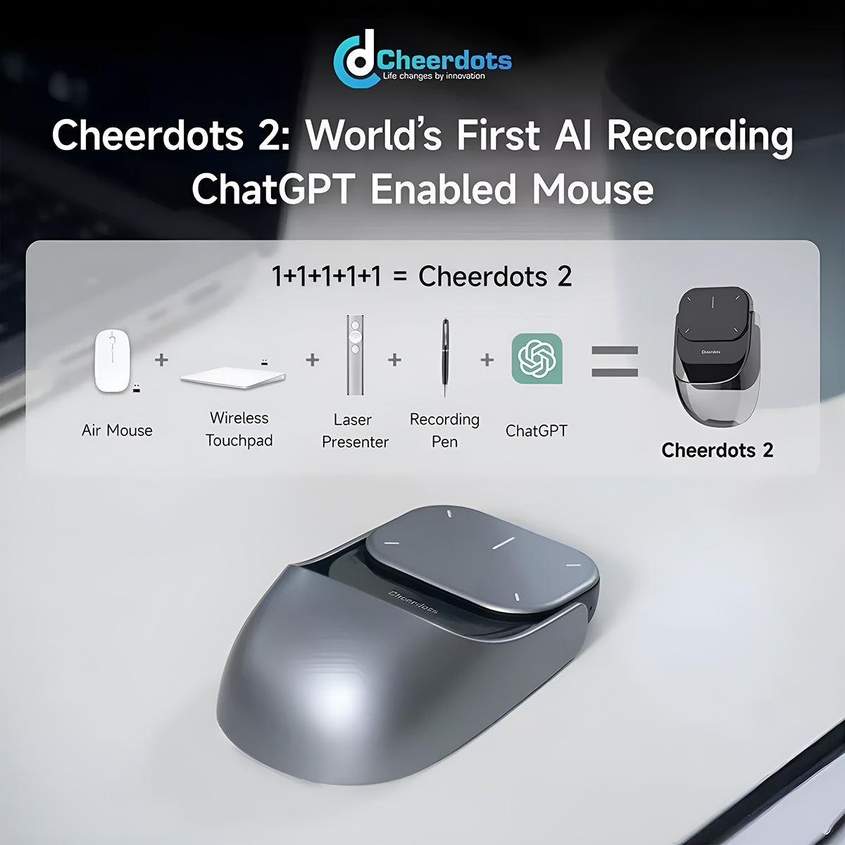 One2World Selection Cheerdots CHP04 AI Recording Split Mouse