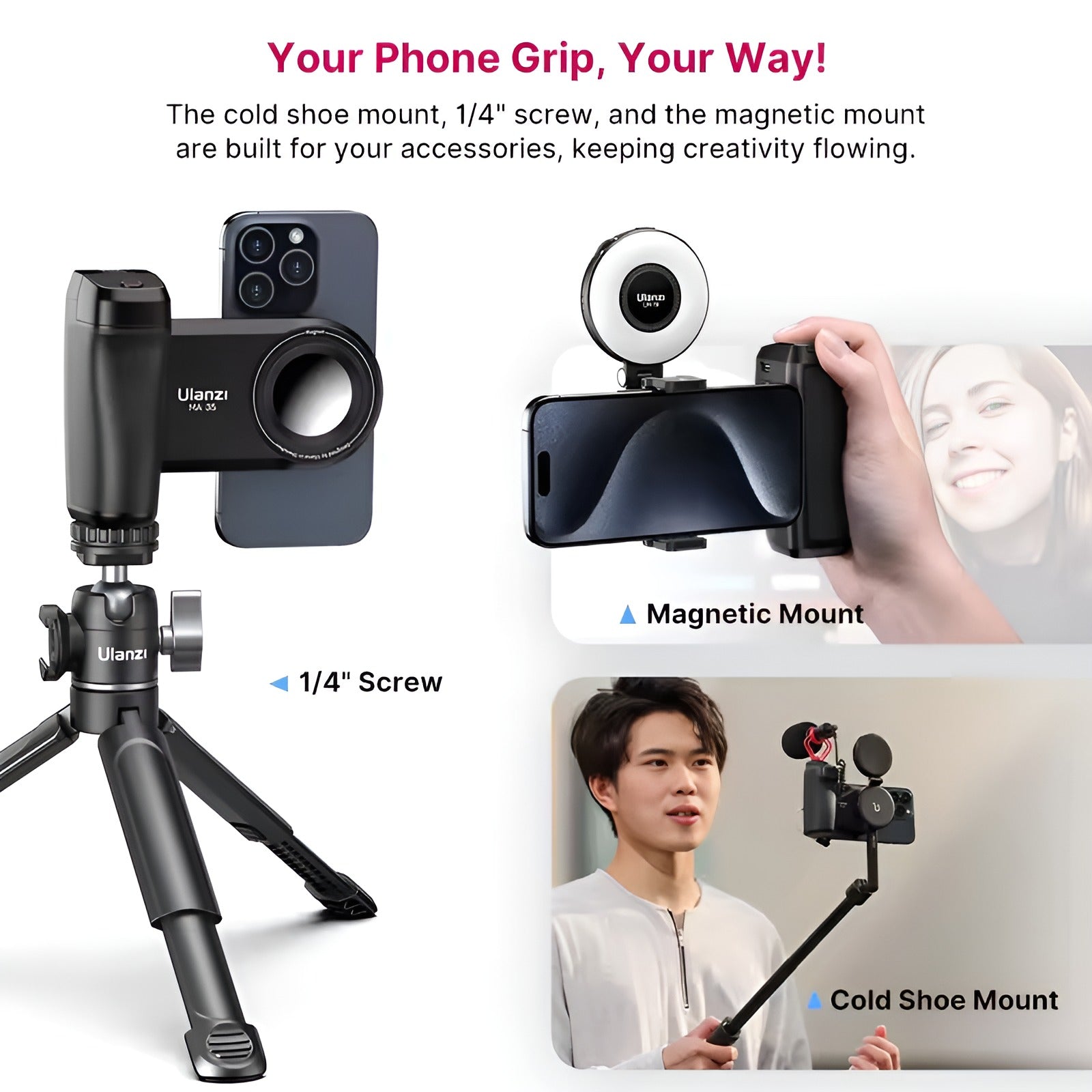 Ulanzi MA35 MagSafe Bluetooth Remote Smartphone Grip