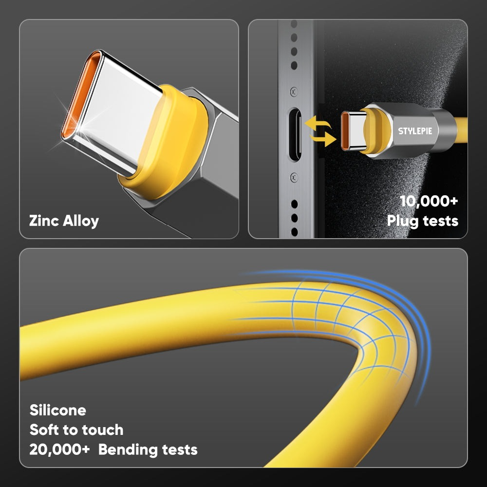 Stylepie Six-Dimensional Battle Rope Series C69Y-C/L 240W & 30W  Type C - C/Lightning Fast Charge Data Cable