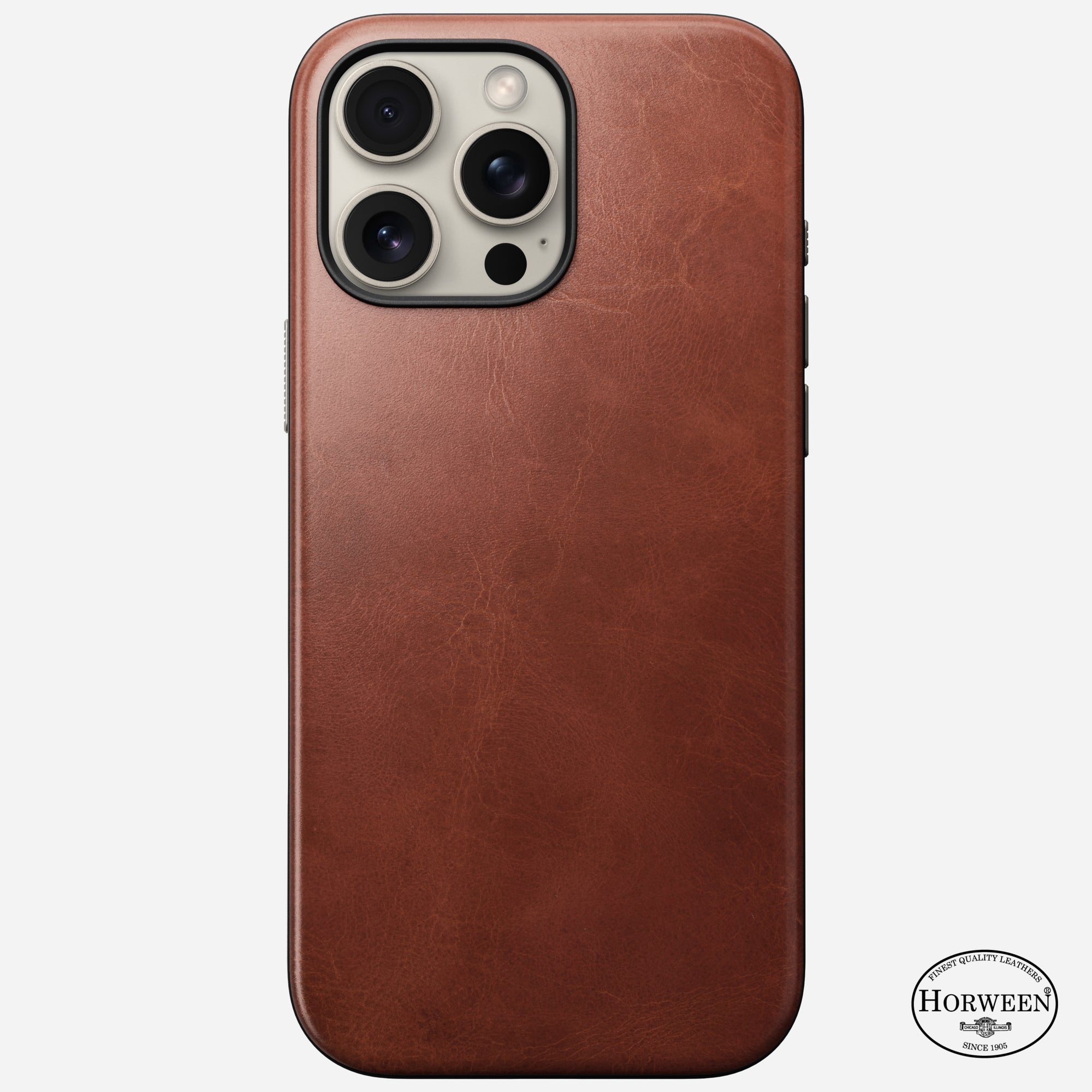 NOMAD Modern Leather Case for iPhone 16 Pro 6.3" / 16 Pro Max 6.9" By Horween® Leather