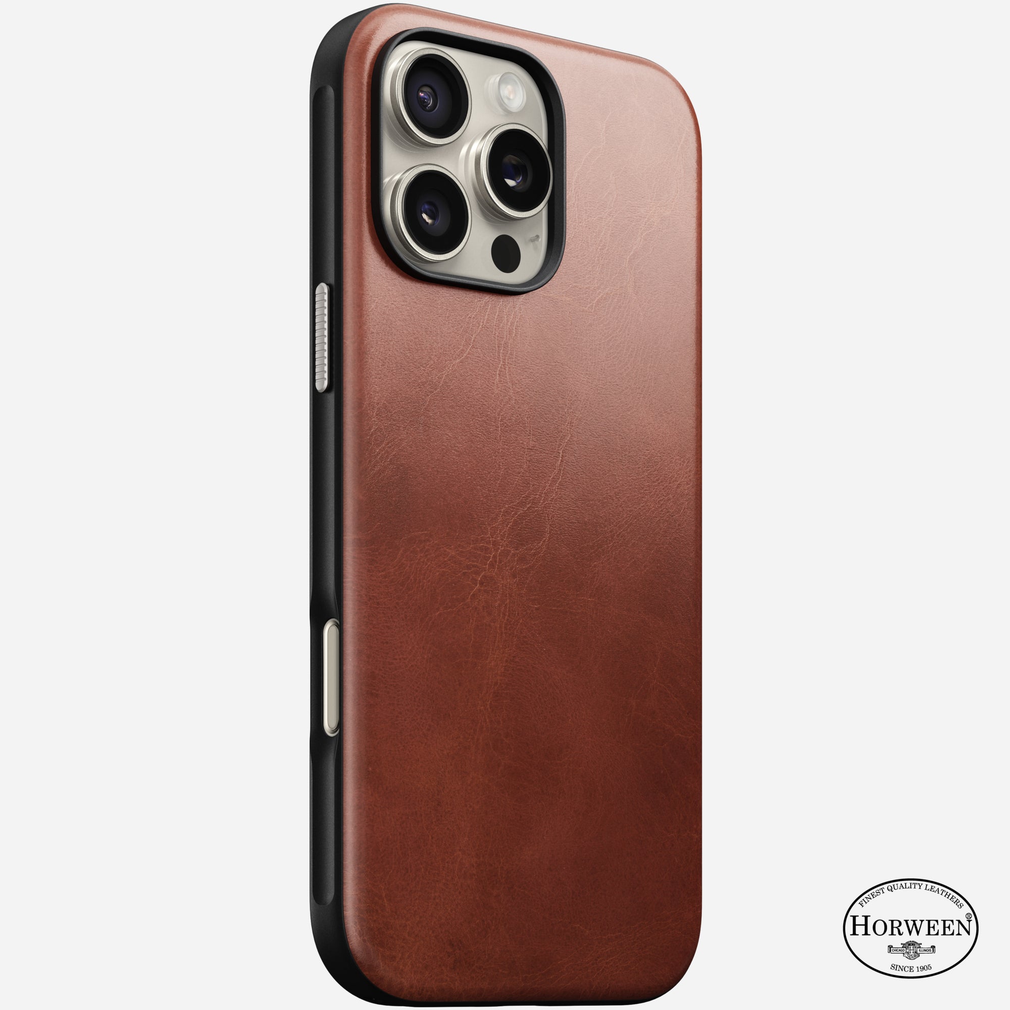 NOMAD Modern Leather Case for iPhone 16 Pro 6.3" / 16 Pro Max 6.9" By Horween® Leather