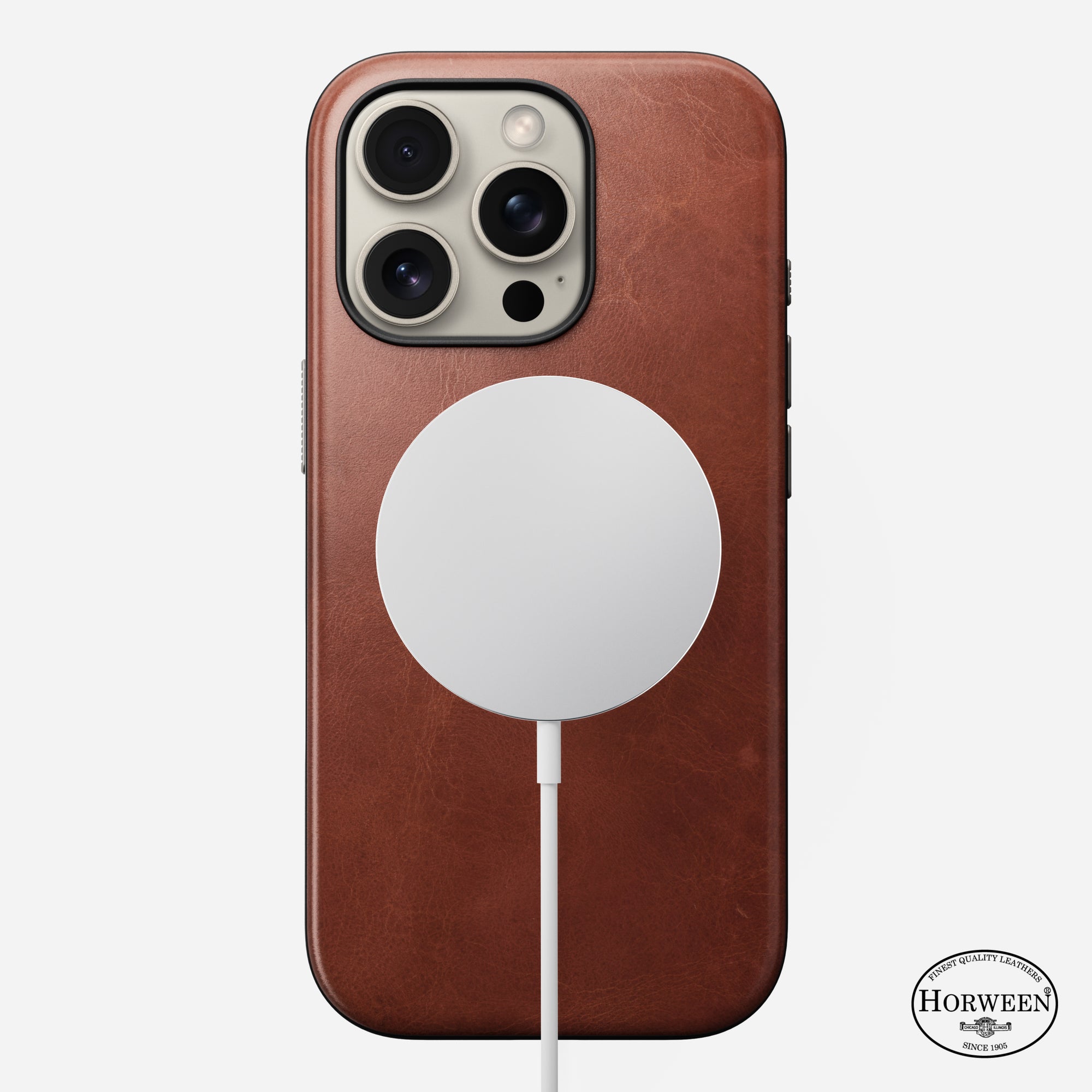 NOMAD Modern Leather Case for iPhone 16 Pro 6.3" / 16 Pro Max 6.9" By Horween® Leather