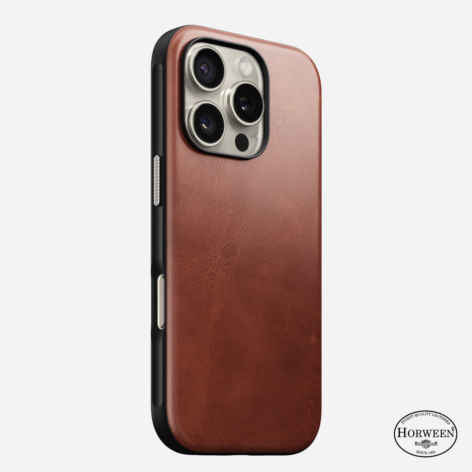 NOMAD Modern Leather Case for iPhone 16 Pro 6.3" / 16 Pro Max 6.9" By Horween® Leather