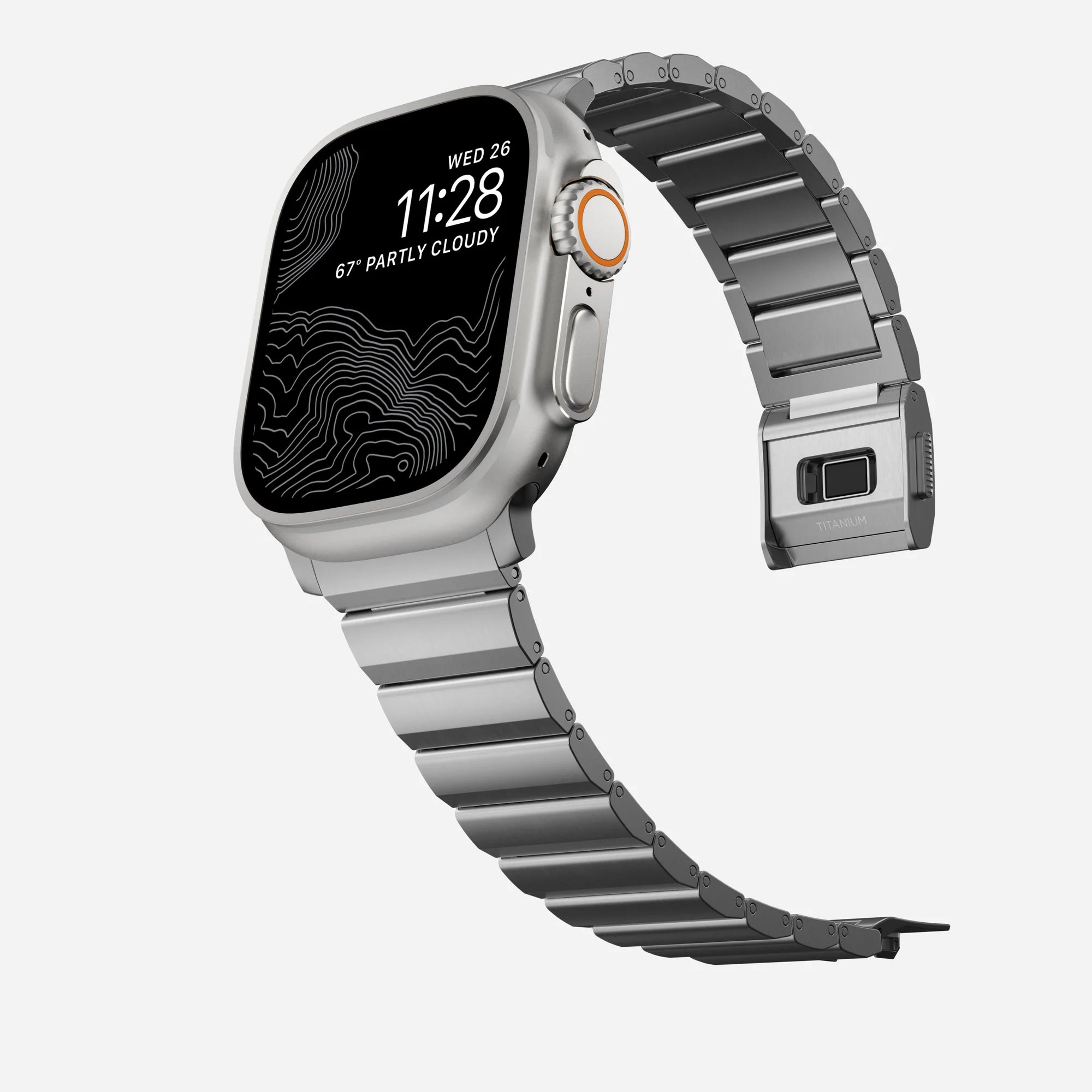 NOMAD Titanium Band Metal Strap V2 for Apple Watch 49mm/45mm/44mm/42mm