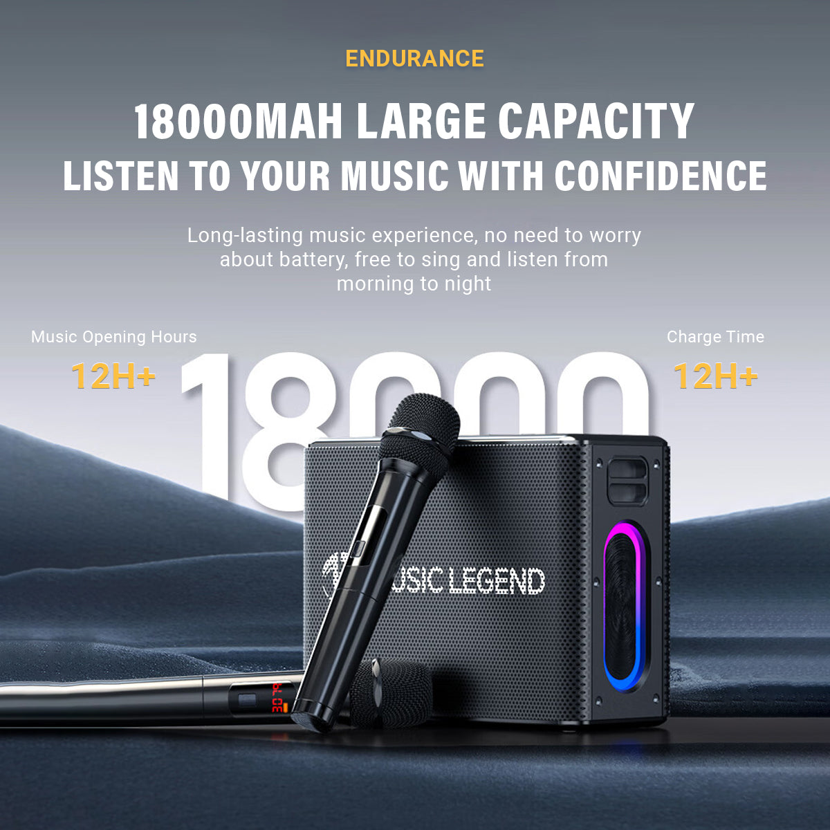 Music Legend V60 Speaker with 2 Karaoke Mic