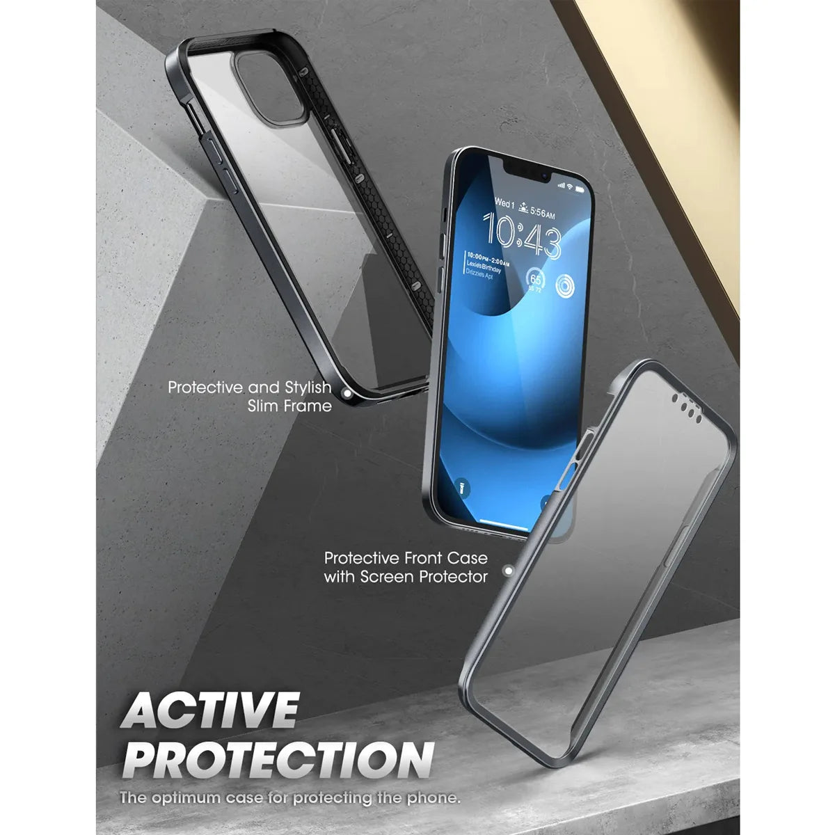 SUPCASE iPhone 14 Plus (2022 Release) 6.7 Inch Clear Protective Case with Built-in Screen protector [Unicorn Beetle Edge XT Series]
