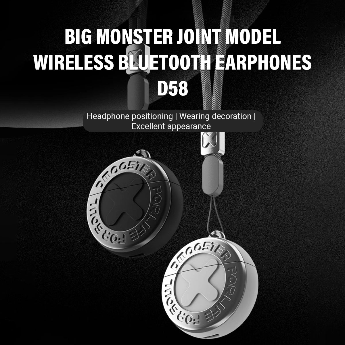 O2W SELECTION DMOOSTER D58 Hanging Rope Box In-Ear Bluetooth Sports Wireless Earphones With App