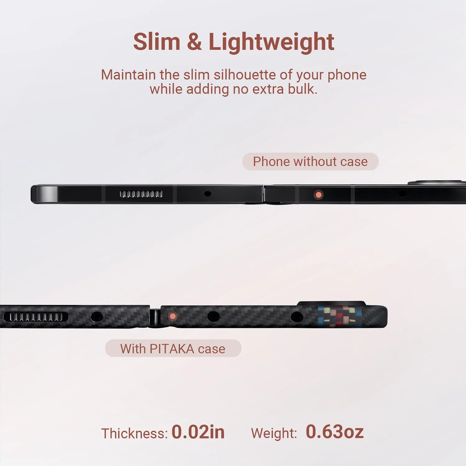 PITAKA Air Case Ultra Slim Aramid Fiber Fusion Weaving for Samsung Galaxy Z Fold 5
