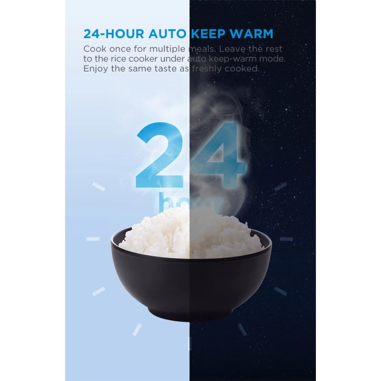 Midea MRD180B1ADRH 1.7mm Inner Pot 1.8L 24-Hour Auto Keep Warm Rice Cooker with 6 preprogrammed menus