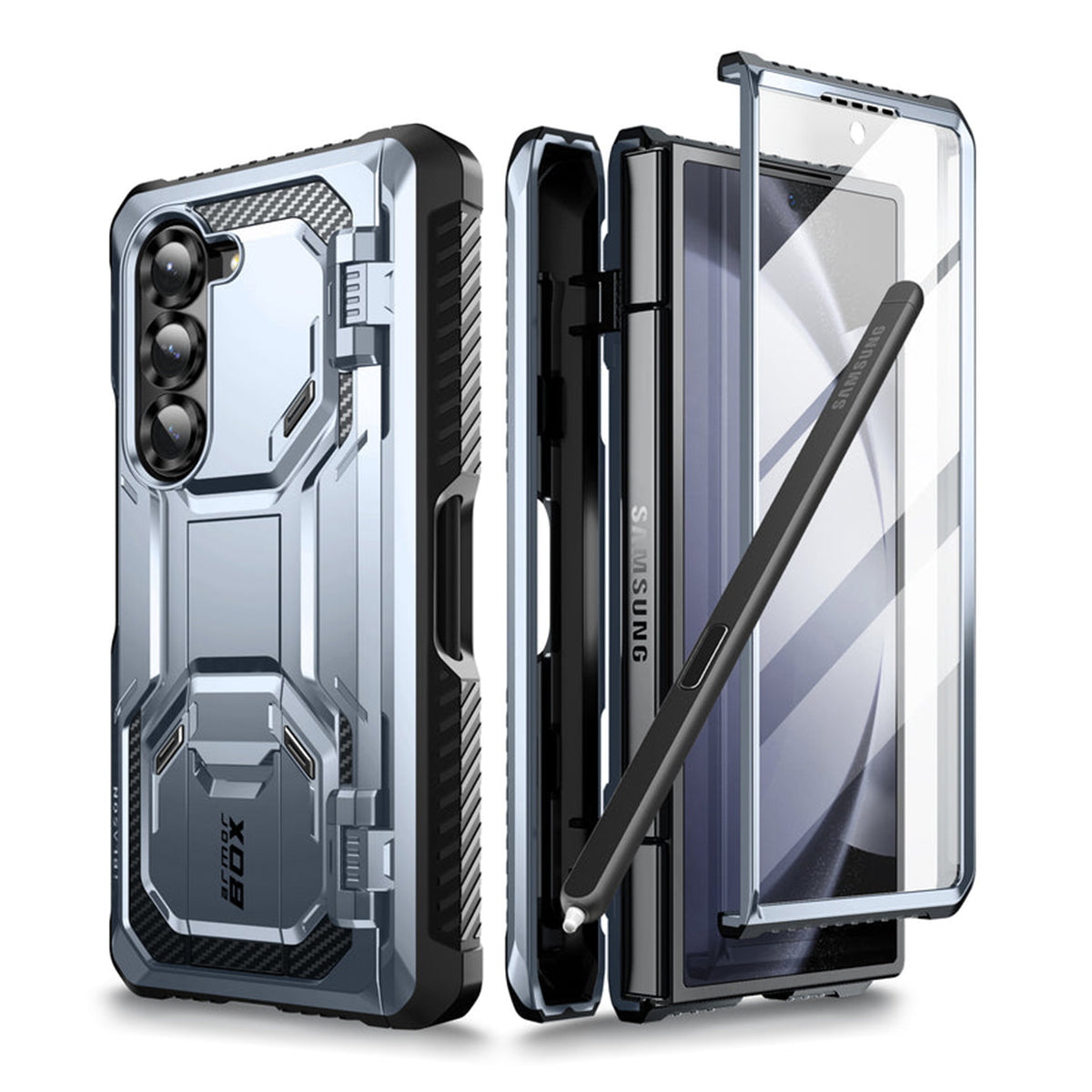 i-Blason Armorbox Series Case for Samsung Galaxy Z Fold 6 5G (2024), [Built-in Screen Protector] Full-Body Rugged Holster Case