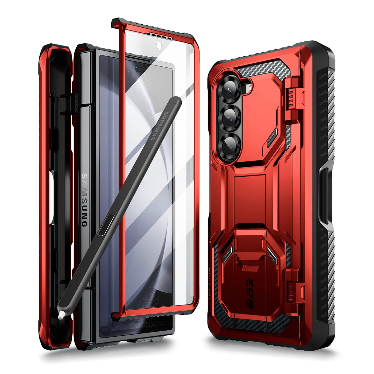 i-Blason Armorbox Series Case for Samsung Galaxy Z Fold 6 5G (2024), [Built-in Screen Protector] Full-Body Rugged Holster Case