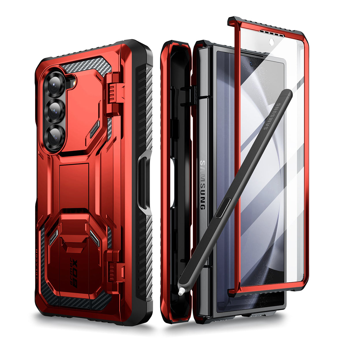 i-Blason Armorbox Series Case for Samsung Galaxy Z Fold 6 5G (2024), [Built-in Screen Protector] Full-Body Rugged Holster Case