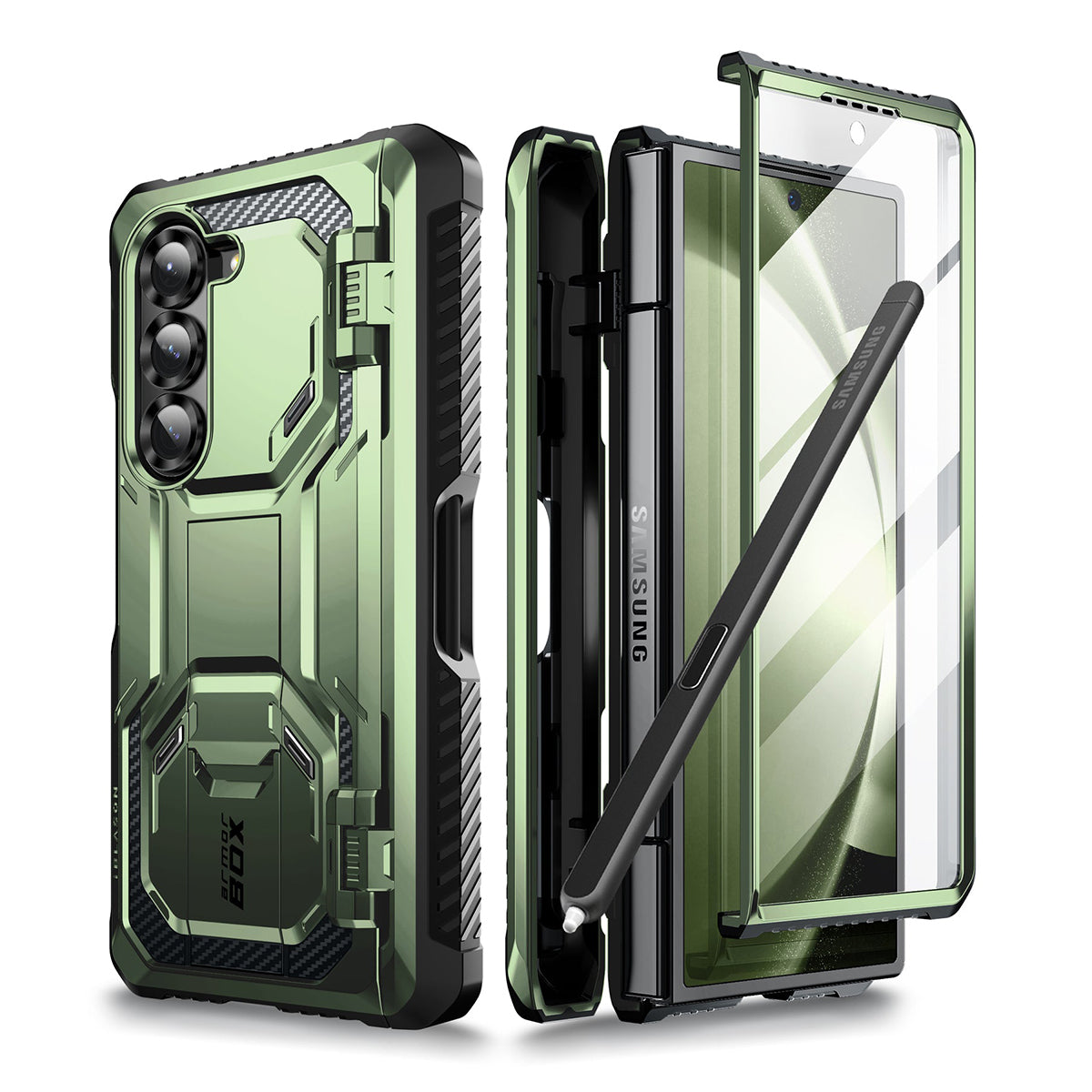 i-Blason Armorbox Series Case for Samsung Galaxy Z Fold 6 5G (2024), [Built-in Screen Protector] Full-Body Rugged Holster Case