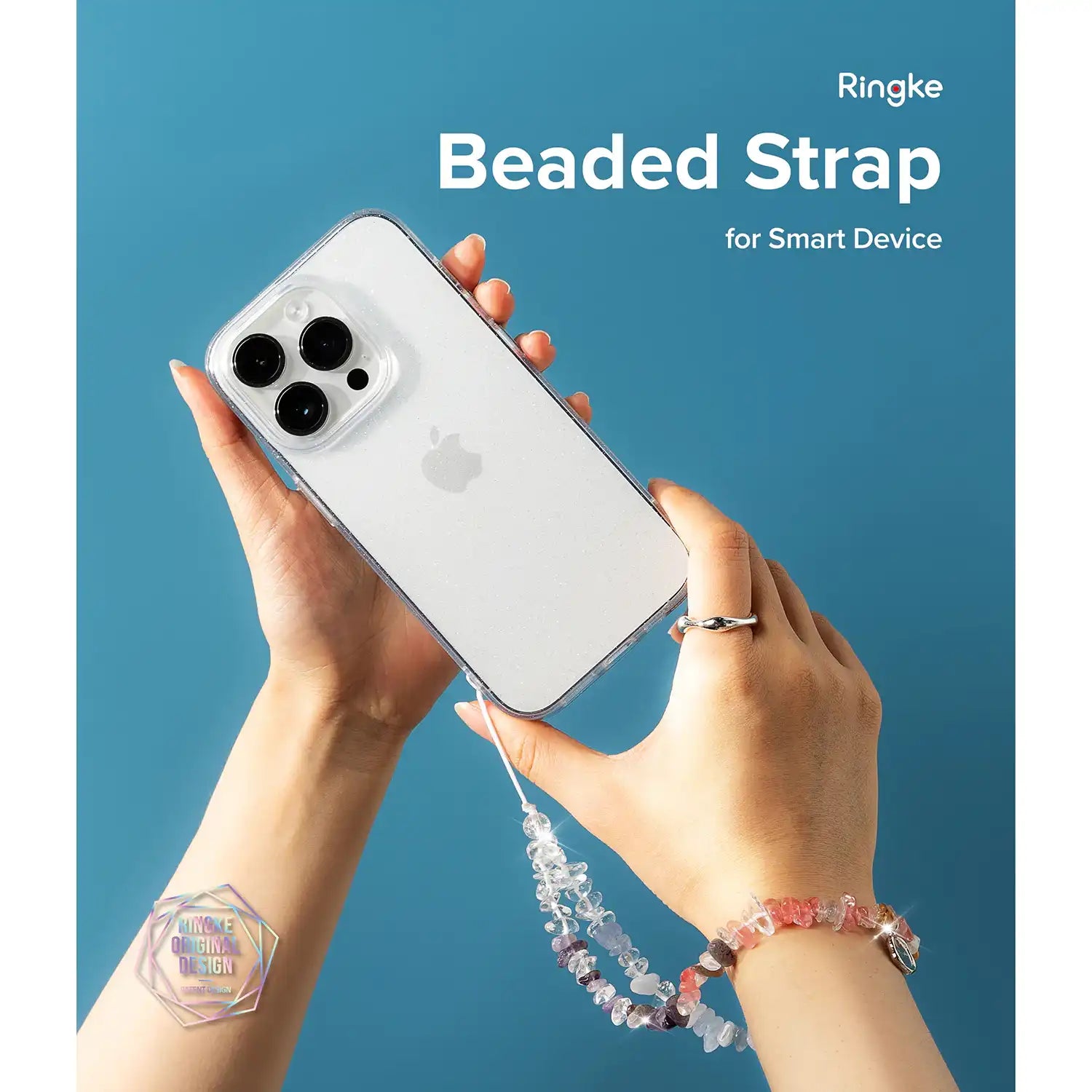 Ringke Beaded Wrist Strap, Classic Y2K-style Fashion Lanyard
