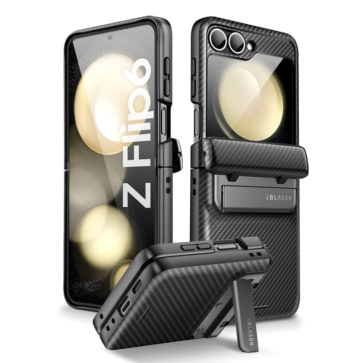 i-Blason Journey Series Case for Samsung Galaxy Z Flip 6 5G (2024) (With Built-in Screen Protector) Full-Body Rugged Holster Case & Kickstand