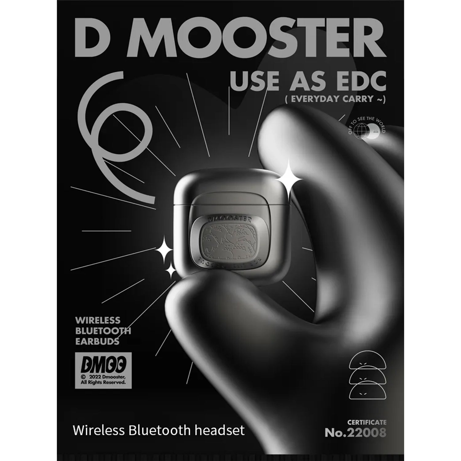 O2W SELECTION DMOOSTER D02 Metallic Casing Bluetooth Earphones, Sliver