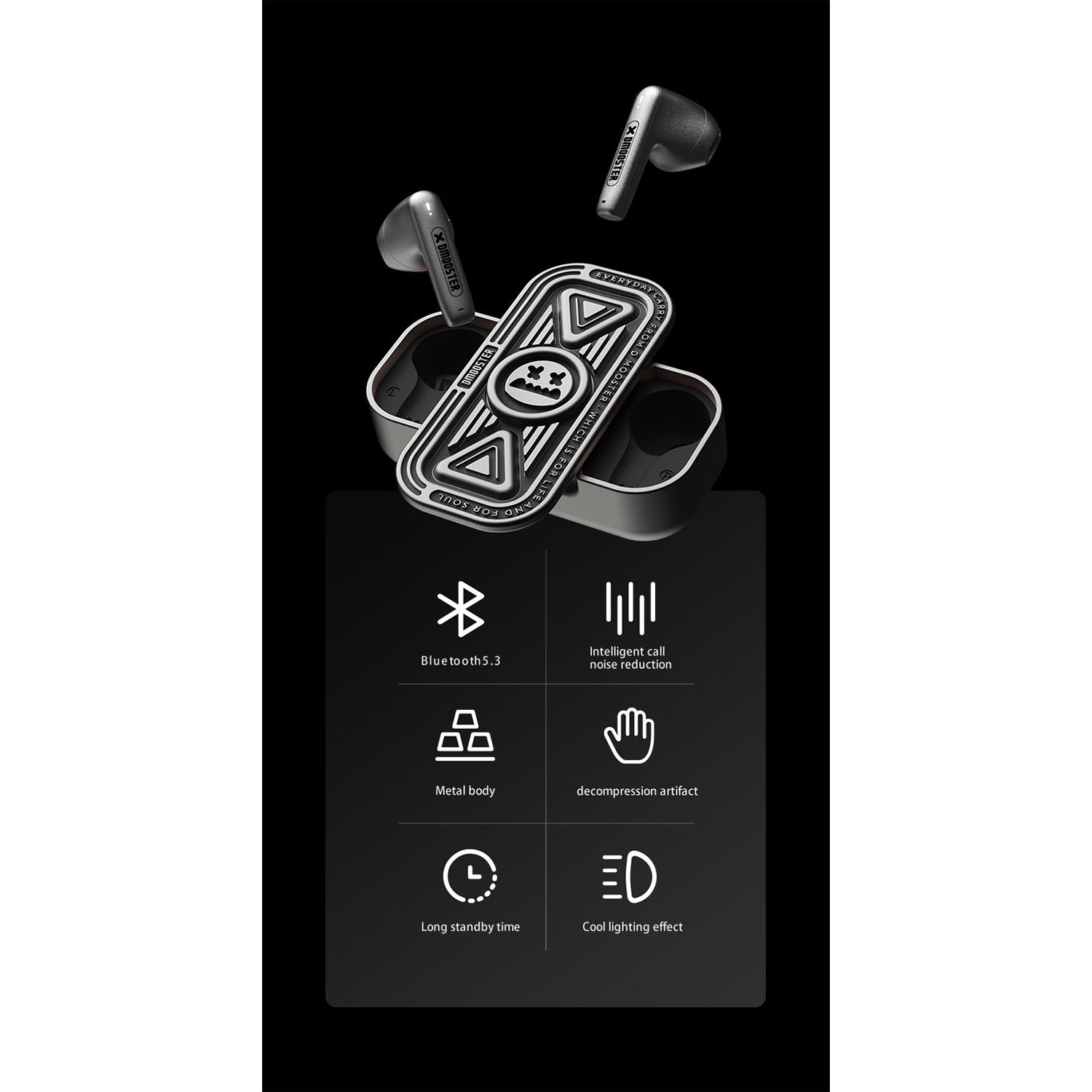 O2W SELECTION DMOOSTER D15 Fingertip Gyro Bluetooth Earphones