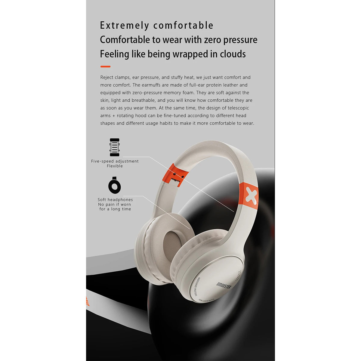 O2W SELECTION DMOOSTER D51 Bluetooth Noise-Canceling Headphones