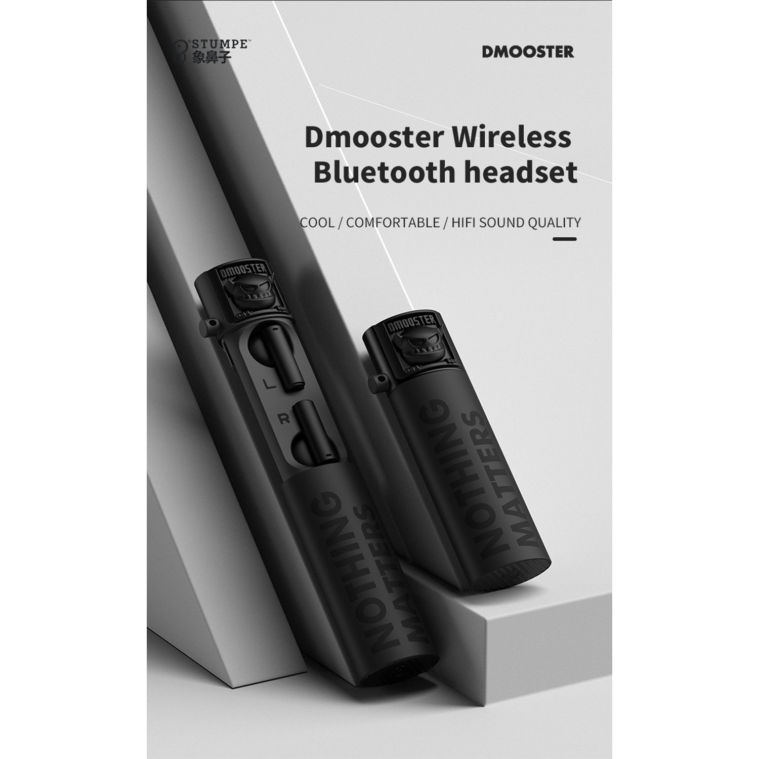 O2W SELECTION DMOOSTER D56 Black Knight Bluetooth Earphones, Black