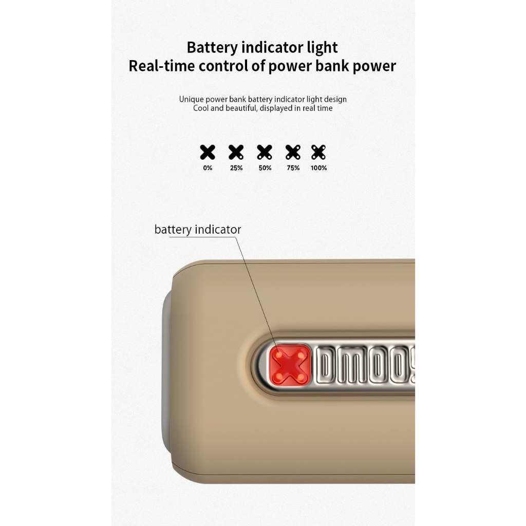 O2W SELECTION DMOOSTER D26 10000mAh Portable Power Bank, Khaki