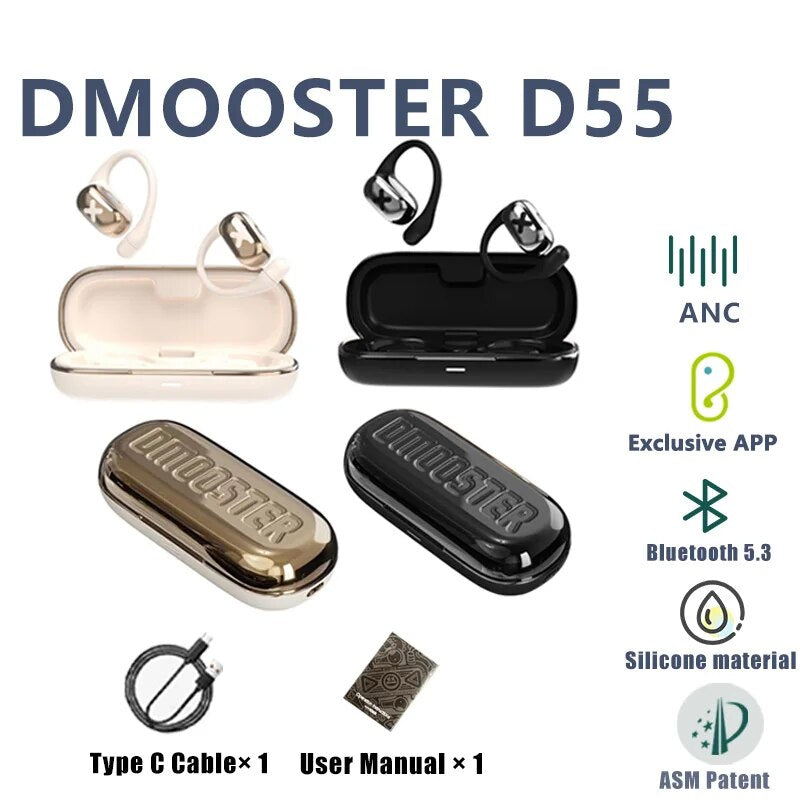 O2W SELECTION DMOOSTER D55 Open-Ear Bluetooth 5.3 Wireless Earphones