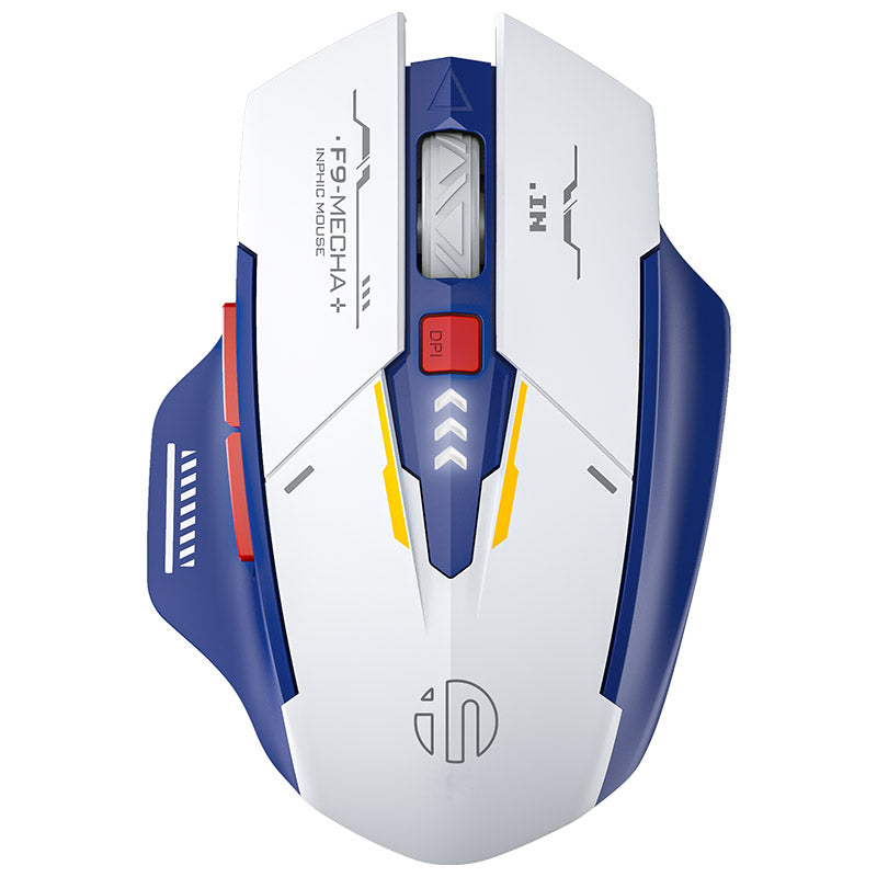 O2W SELECTION INPHIC F9 Wireless Triple Mode Bluetooth Silent Mecha Gaming Mouse, Gundam