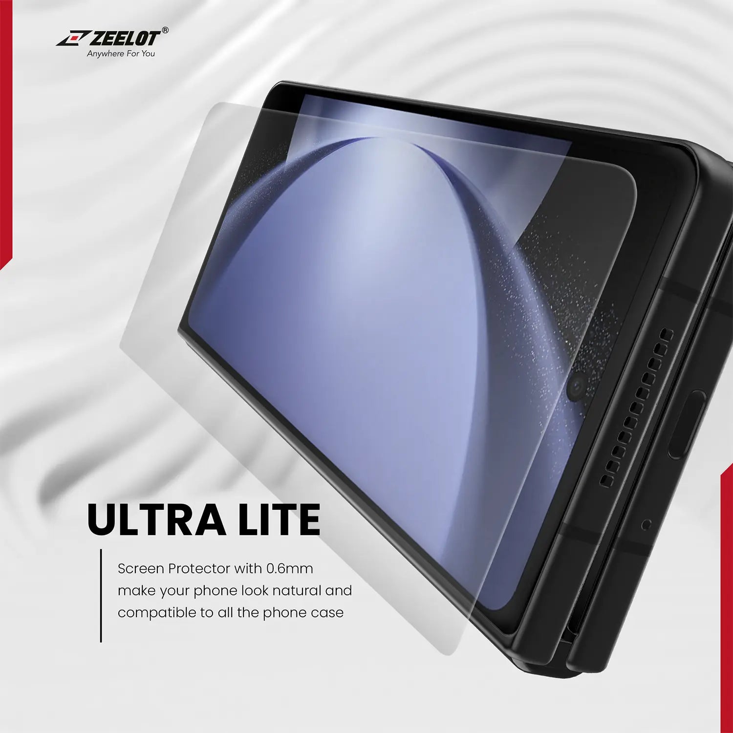 ZEELOT PureGlass 2.5D Tempered Glass Screen Protector for Samsung Z Fold 5