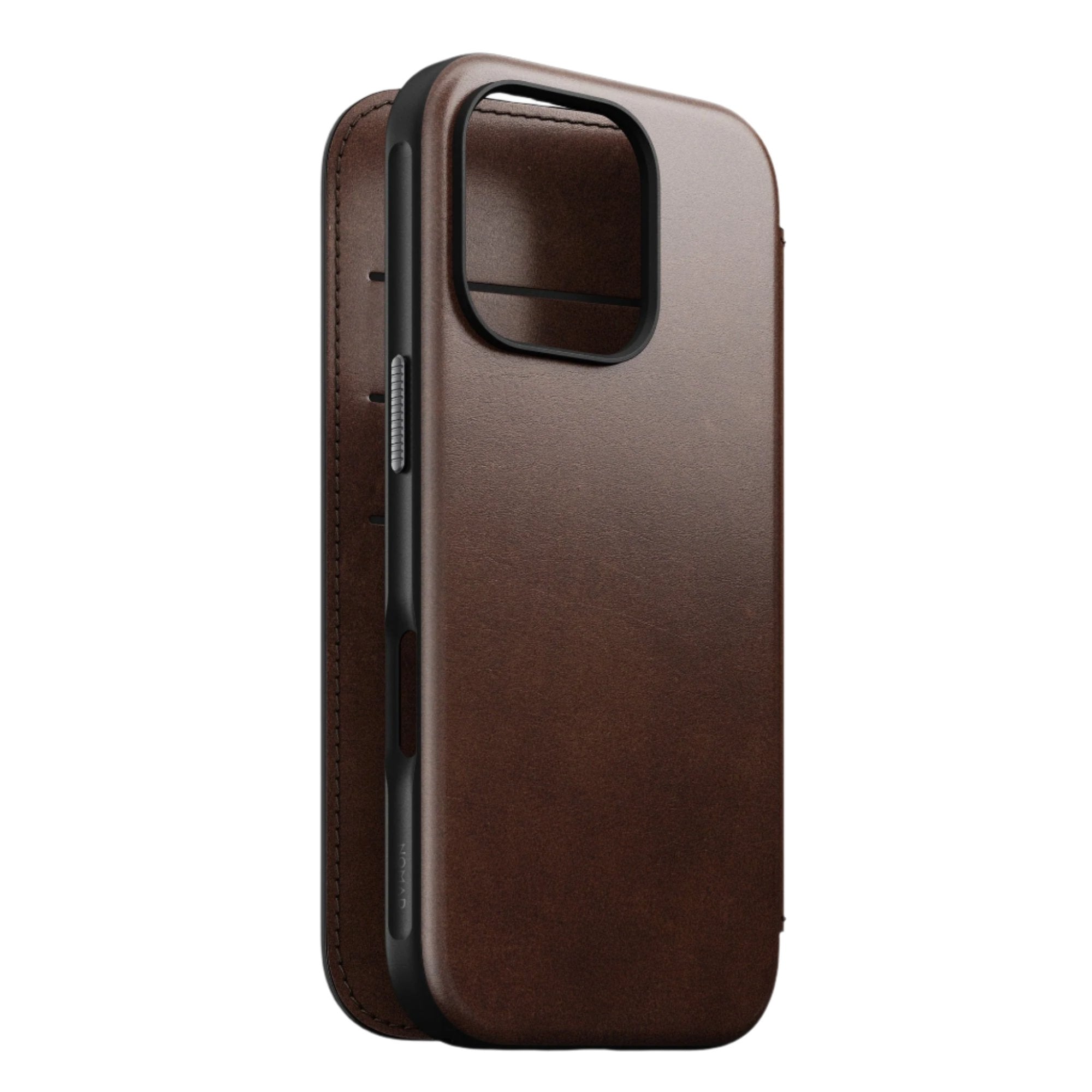 NOMAD Modern Leather Folio Case for iPhone 16 Pro 6.3" / 16 Pro Max 6.9" By Horween® Leather