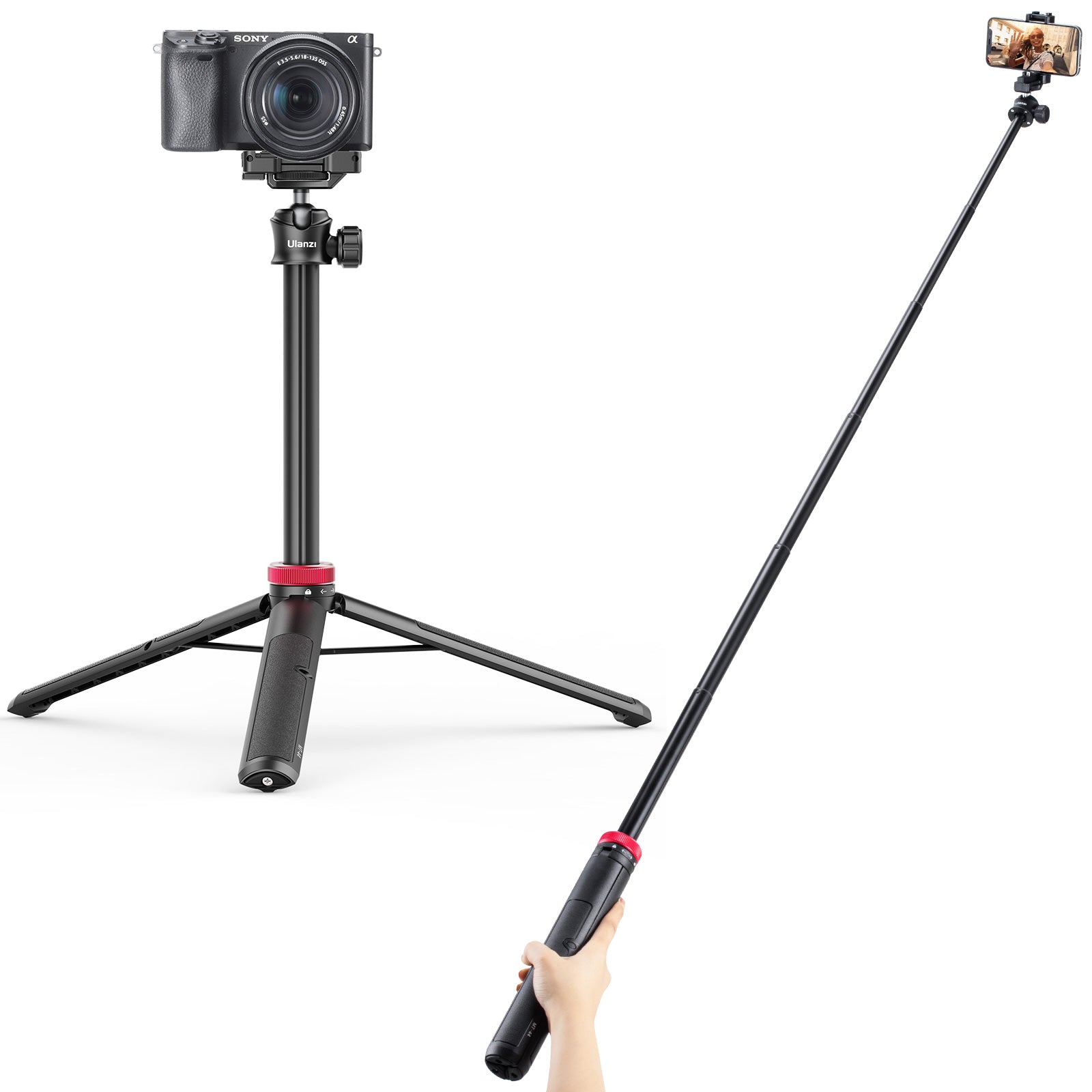 Ulanzi MT-44 Tripod Selfie Stick, Black